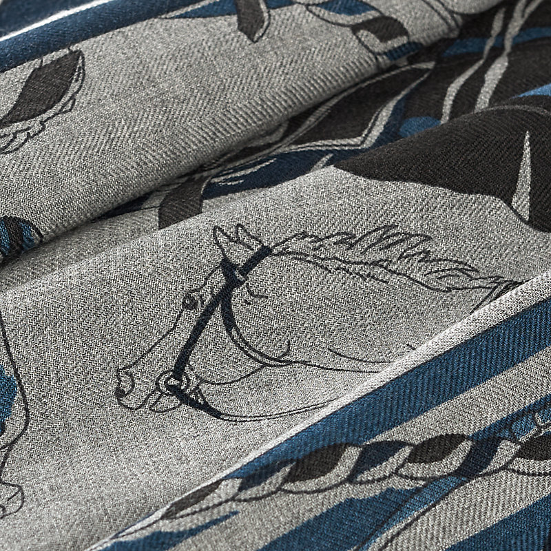 Ronds de Marche scarf 100 - Blue | Hermès USA